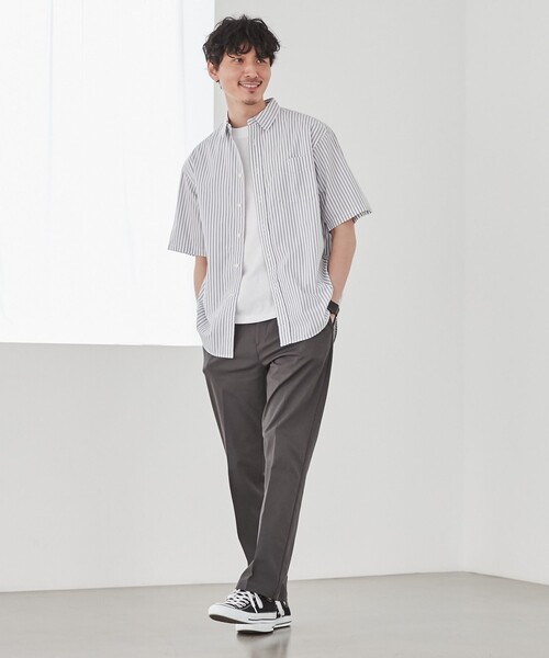 coen（コーエン）の「DRY極楽FITテーパードテックパンツ23SS（スラックス・メンズ・ダークグリーン/ダークグレー/ライトブルー/ネイビー/ブラック・L/S/XL/M）」の9枚目の写真