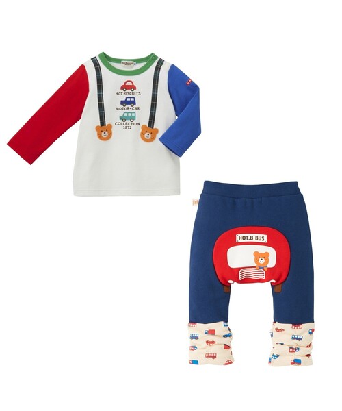 HOT BISCUITS（ホットビスケッツ）の「ベビー Tシャツ＆パンツセット【BOX付き】（ベビーギフト・キッズ・レッド/ライトイエロー/ピンク/ブルー・70cm）」の14枚目の写真