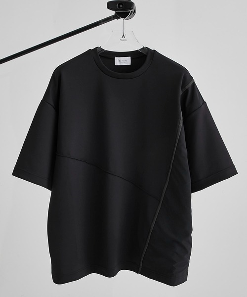 CITY TOKYO（シティトウキョウ）の「オーバーサイズダンボール半袖Tシャツ｜接触冷感/吸水速乾/抗菌防臭/UVカット/ハイストレッチ（Tシャツ/カットソー・メンズ・ホワイト/グレー/グレイッシュベージュ/ブラック・1/2/3）」の2枚目の写真