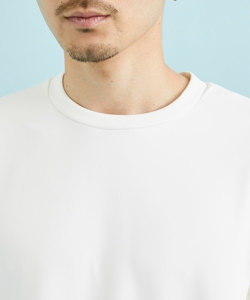 CITY TOKYO（シティトウキョウ）の「オーバーサイズダンボール半袖Tシャツ｜接触冷感/吸水速乾/抗菌防臭/UVカット/ハイストレッチ（Tシャツ/カットソー・メンズ・ホワイト/グレー/グレイッシュベージュ/ブラック・1/2/3）」の11枚目の写真