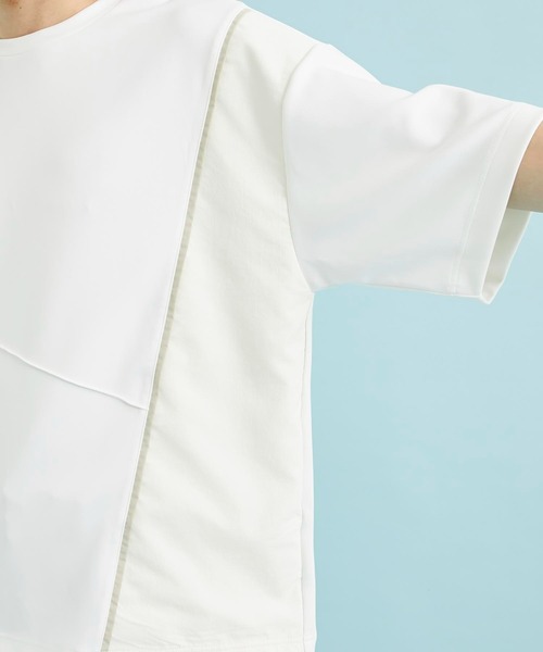 CITY TOKYO（シティトウキョウ）の「オーバーサイズダンボール半袖Tシャツ｜接触冷感/吸水速乾/抗菌防臭/UVカット/ハイストレッチ（Tシャツ/カットソー・メンズ・ホワイト/グレー/グレイッシュベージュ/ブラック・1/2/3）」の12枚目の写真