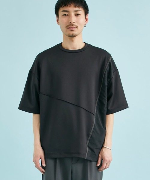 CITY TOKYO（シティトウキョウ）の「オーバーサイズダンボール半袖Tシャツ｜接触冷感/吸水速乾/抗菌防臭/UVカット/ハイストレッチ（Tシャツ/カットソー・メンズ・ホワイト/グレー/グレイッシュベージュ/ブラック・1/2/3）」の16枚目の写真