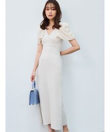 MERCURYDUO | シアーパワショルニットワンピース(ワンピース)