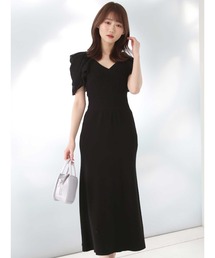 MERCURYDUO | シアーパワショルニットワンピース(ワンピース)