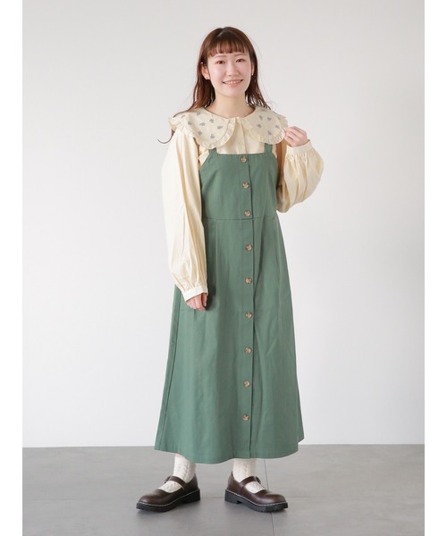 ehka sopo（エヘカソポ）の「丸襟刺繍ブラウス（シャツ/ブラウス・レディース・グレー/オフホワイト/キナリ・ﾌﾘ-）」の4枚目の写真