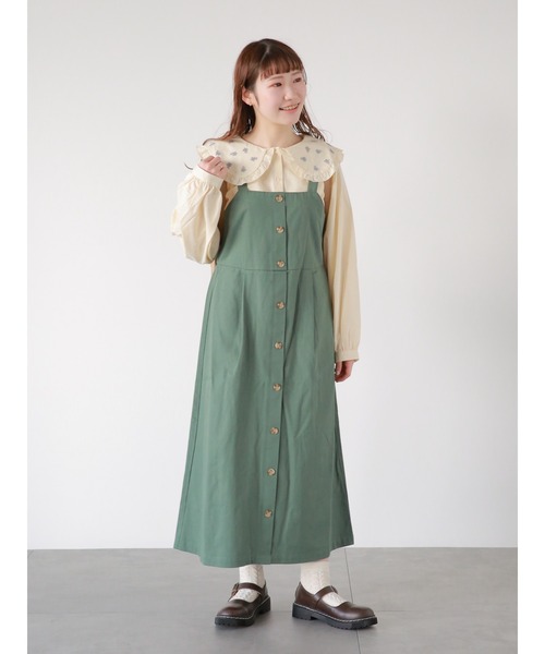 ehka sopo（エヘカソポ）の「丸襟刺繍ブラウス（シャツ/ブラウス・レディース・グレー/オフホワイト/キナリ・ﾌﾘ-）」の6枚目の写真