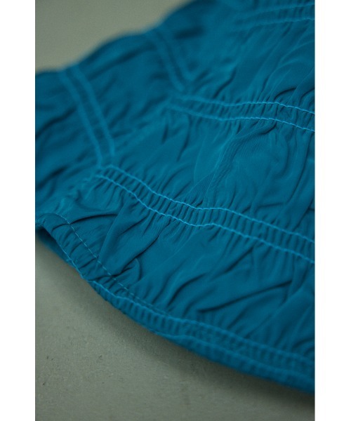 BLACK BY MOUSSY（ブラックバイマウジー）の「shirring bucket hat（シャーリングバケットハット）（ハット・レディース・ブラック/ホワイト/ターコイズブルー・FREE）」の8枚目の写真