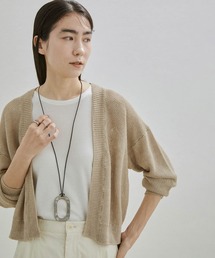 SALON adam et rope' | 【WEB限定】リネンショートカーディガン/ボレロ(カーディガン/ボレロ)