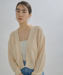 SALON adam et rope' | 【WEB限定】リネンショートカーディガン/ボレロ(カーディガン/ボレロ)