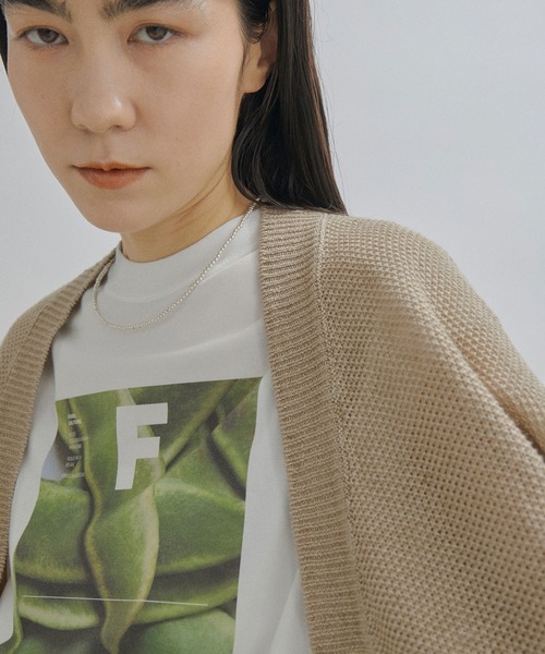 SALON adam et rope'（サロン アダム エ ロペ）の「【WEB限定】リネンショートカーディガン/ボレロ（カーディガン/ボレロ・レディース・キナリ/チャコールグレー/ベージュ・FREE）」の7枚目の写真