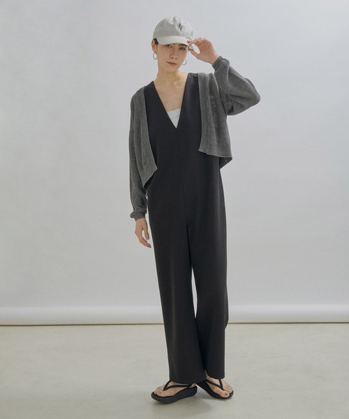 SALON adam et rope'（サロン アダム エ ロペ）の「【WEB限定】リネンショートカーディガン/ボレロ（カーディガン/ボレロ・レディース・キナリ/チャコールグレー/ベージュ・FREE）」の18枚目の写真