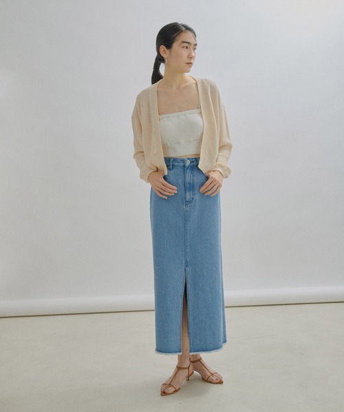 SALON adam et rope'（サロン アダム エ ロペ）の「【WEB限定】リネンショートカーディガン/ボレロ（カーディガン/ボレロ・レディース・キナリ/チャコールグレー/ベージュ・FREE）」の19枚目の写真