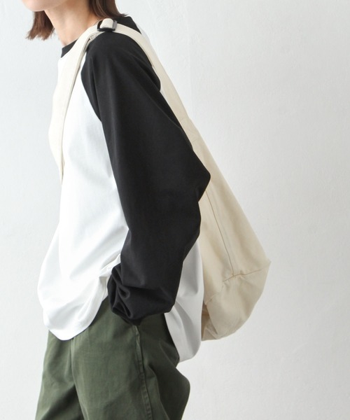 Chillfar（チルファー）の「ラグランTシャツ（Tシャツ/カットソー・レディース・グレイッシュベージュ/ホワイト系/ブラック×ホワイト・FREE）」の17枚目の写真