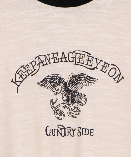 WEGO（ウィゴー）の「WEGO/ヴィンテージロゴリンガーT（Tシャツ/カットソー・メンズ・ブラック/サックスブルー/オフホワイト/オレンジ・MEDIUM/LARGE）」の22枚目の写真