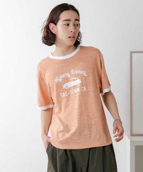 セール】WEGO/ヴィンテージロゴリンガーT（Tシャツ/カットソー