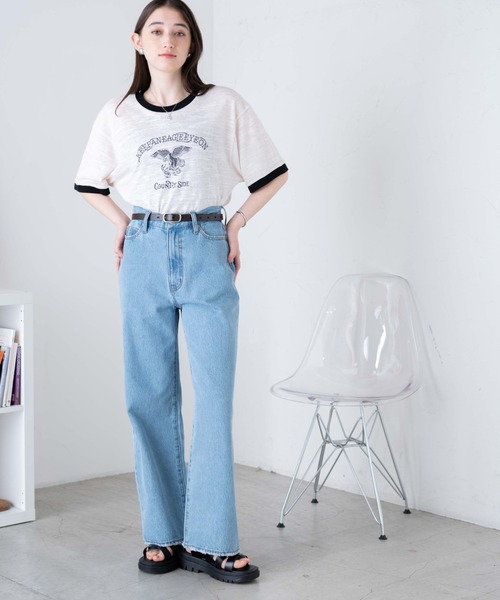 WEGO（ウィゴー）の「WEGO/ヴィンテージロゴリンガーT（Tシャツ/カットソー・メンズ・ブラック/サックスブルー/オフホワイト/オレンジ・MEDIUM/LARGE）」の6枚目の写真