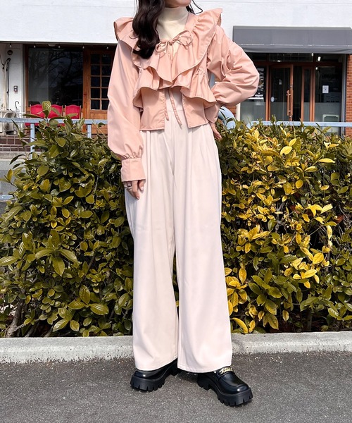 ルネ　未使用　ベージュパンツ 楽天市場】大きいサイズ レディース ワイド パンツ ツイル チノ