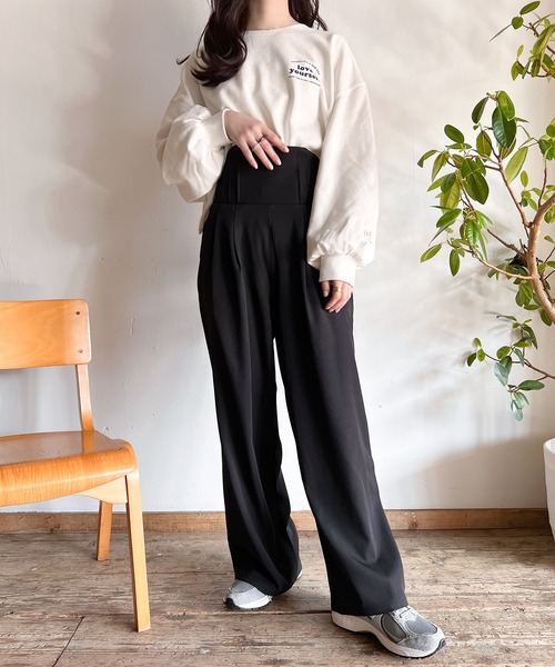 Mysa&Liina（ミーサリーナ）の「サスペンダー付バックレースアップパンツ（その他パンツ・レディース・アイボリー/ブラック/ベージュ・M）」の18枚目の写真