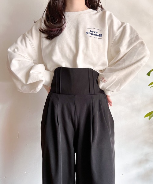 Mysa&Liina（ミーサリーナ）の「サスペンダー付バックレースアップパンツ（その他パンツ・レディース・アイボリー/ブラック/ベージュ・M）」の14枚目の写真