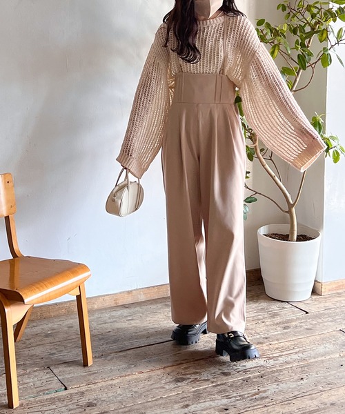 Mysa&Liina（ミーサリーナ）の「サスペンダー付バックレースアップパンツ（その他パンツ・レディース・アイボリー/ブラック/ベージュ・M）」の13枚目の写真