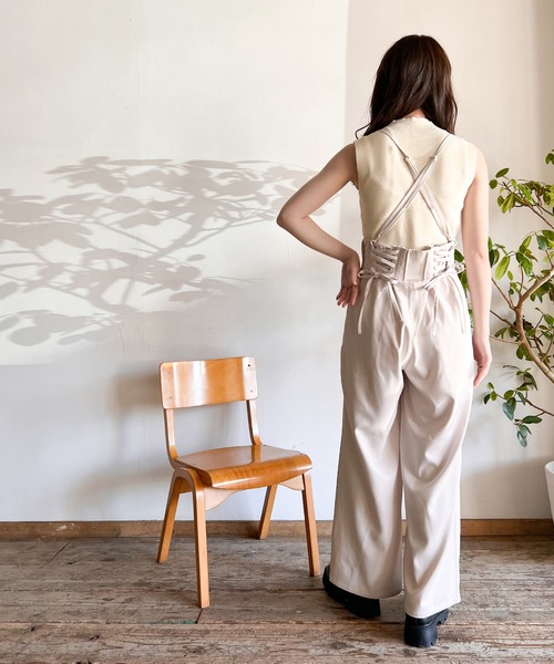 Mysa&Liina（ミーサリーナ）の「サスペンダー付バックレースアップパンツ（その他パンツ・レディース・アイボリー/ブラック/ベージュ・M）」の19枚目の写真