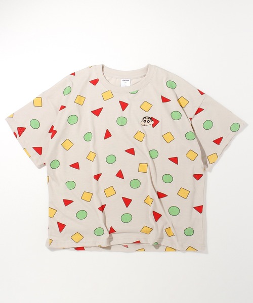 ALWAYS GOOD TIME(オルウェイズグッドタイム)の「【クレヨンしんちゃん】天竺半袖WIDE刺繍Tシャツ(Tシャツ/カットソー・レディース・オフホワイト/イエロー/ライトグリーン/グレー・L/M)」の3枚目の写真