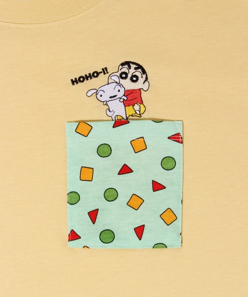 ALWAYS GOOD TIME(オルウェイズグッドタイム)の「【クレヨンしんちゃん】天竺半袖WIDE刺繍Tシャツ(Tシャツ/カットソー・レディース・オフホワイト/イエロー/ライトグリーン/グレー・L/M)」の6枚目の写真