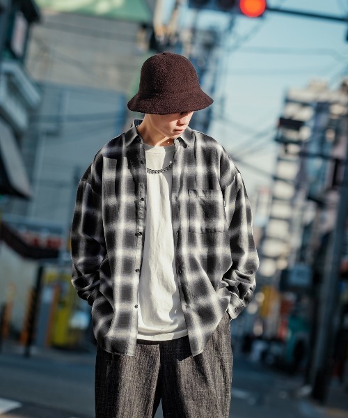 improves（インプローブス）の「オンブレチェッ クルーズサイズ 長袖シャツ（シャツ/ブラウス・メンズ・ブラック/ホワイト・MEDIUM/LARGE）」の15枚目の写真