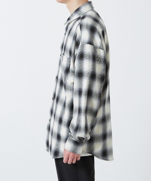 improves（インプローブス）の「オンブレチェッ クルーズサイズ 長袖シャツ（シャツ/ブラウス・メンズ・ブラック/ホワイト・MEDIUM/LARGE）」の13枚目の写真