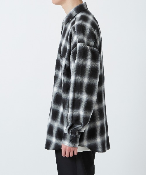 improves（インプローブス）の「オンブレチェッ クルーズサイズ 長袖シャツ（シャツ/ブラウス・メンズ・ブラック/ホワイト・MEDIUM/LARGE）」の5枚目の写真