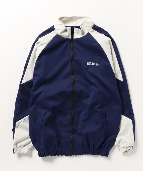 MGV（エムジーヴィー）の「バイカラートラックジャケット（ブルゾン・メンズ・ブラック/ネイビー・MEDIUM/LARGE/X-LARGE）」の4枚目の写真