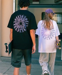 オーバーサイズ グラフィックプリント半袖クルーネックTシャツ