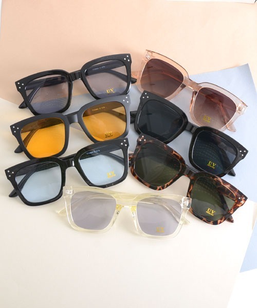 TONE SELECT GOODS（トーンセレクトグッズ）の「【urge select】 ワイド スクエアサングラス UVカット（サングラス・レディース・クリア/クリアブラウン/ブラック系/ブラック系1/ブラック系2/ブラウン系/ブラック・FREE）」の11枚目の写真