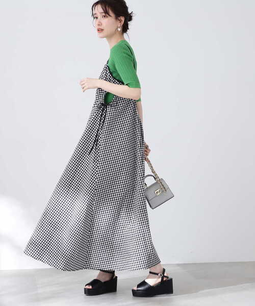 N.（N. Natural Beauty Basic）（エヌエヌナチュラルビューティーベーシック）の「◆サイドリボンドロストキャミワンピース（ワンピース・レディース・ブラック系その他/オフホワイト/ブラック・MEDIUM）」の22枚目の写真