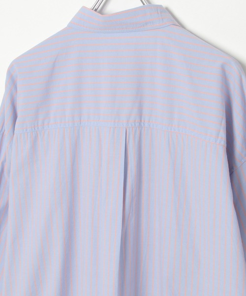 マルチストライプオーバーシャツ