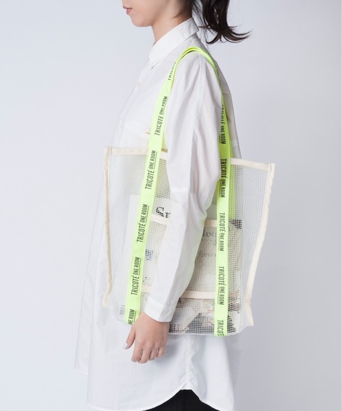MILLION CARATS（ミリオンカラッツ）の「【GIFT】-TRICOTE- メッシュバッグ L（トートバッグ・レディース・オフホワイト/グレー・FREE）」の6枚目の写真