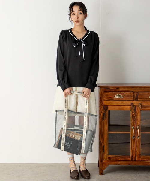 MILLION CARATS（ミリオンカラッツ）の「【GIFT】-TRICOTE- メッシュバッグ L（トートバッグ・レディース・オフホワイト/グレー・FREE）」の14枚目の写真