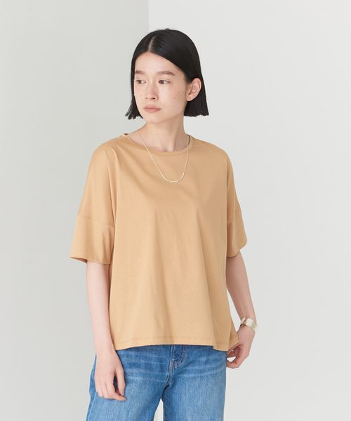 collex(コレックス)の「【接触冷感・UVカット】コンパクトクールTシャツ(Tシャツ/カットソー・レディース・ライトブラウン/オレンジ系その他/ブラック/ホワイト/チャコールグレー/イエロー系その他/グリーン・フリー)」の7枚目の写真