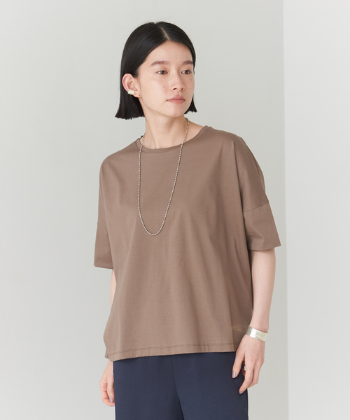 collex(コレックス)の「【接触冷感・UVカット】コンパクトクールTシャツ(Tシャツ/カットソー・レディース・ライトブラウン/オレンジ系その他/ブラック/ホワイト/チャコールグレー/イエロー系その他/グリーン・フリー)」の5枚目の写真