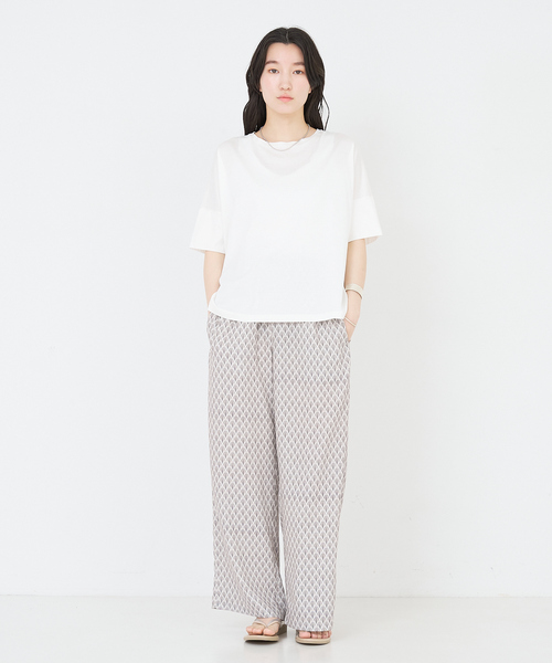 collex(コレックス)の「【接触冷感・UVカット】コンパクトクールTシャツ(Tシャツ/カットソー・レディース・ライトブラウン/オレンジ系その他/ブラック/ホワイト/チャコールグレー/イエロー系その他/グリーン・フリー)」の21枚目の写真