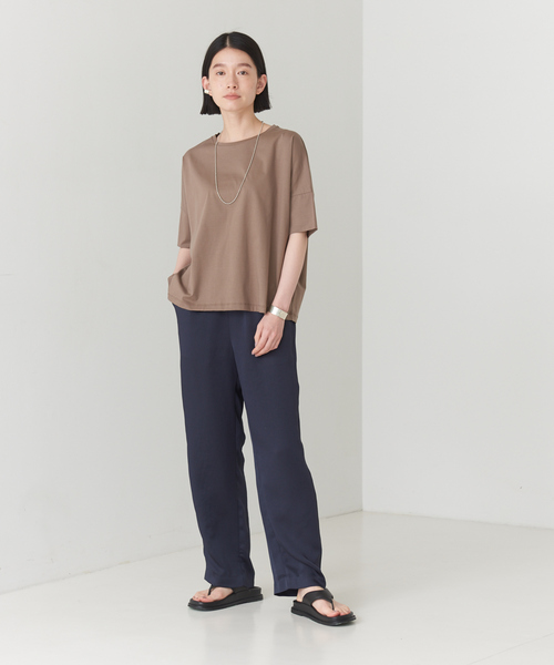 collex(コレックス)の「【接触冷感・UVカット】コンパクトクールTシャツ(Tシャツ/カットソー・レディース・ライトブラウン/オレンジ系その他/ブラック/ホワイト/チャコールグレー/イエロー系その他/グリーン・フリー)」の19枚目の写真