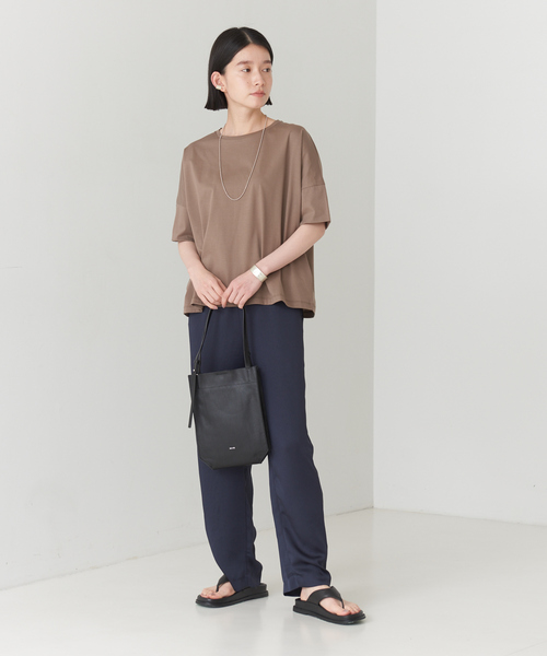 collex(コレックス)の「【接触冷感・UVカット】コンパクトクールTシャツ(Tシャツ/カットソー・レディース・ライトブラウン/オレンジ系その他/ブラック/ホワイト/チャコールグレー/イエロー系その他/グリーン・フリー)」の17枚目の写真