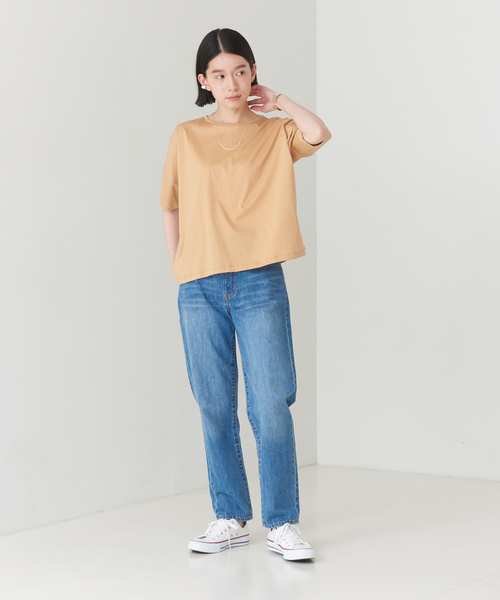 collex(コレックス)の「【接触冷感・UVカット】コンパクトクールTシャツ(Tシャツ/カットソー・レディース・ライトブラウン/オレンジ系その他/ブラック/ホワイト/チャコールグレー/イエロー系その他/グリーン・フリー)」の10枚目の写真
