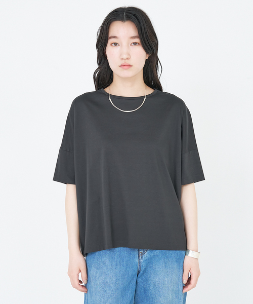 collex(コレックス)の「【接触冷感・UVカット】コンパクトクールTシャツ(Tシャツ/カットソー・レディース・ライトブラウン/オレンジ系その他/ブラック/ホワイト/チャコールグレー/イエロー系その他/グリーン・フリー)」の22枚目の写真