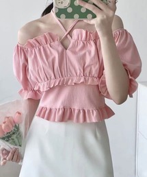 SPIGA | デコルテクロスフリル2wayブラウス(シャツ/ブラウス)