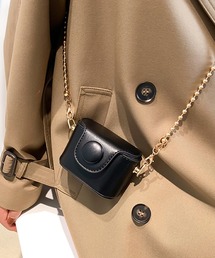 DAY CLOSET | レディース フェイクレザーミニバッグ+ショルダーチェーン 2点セット(ショルダーバッグ)