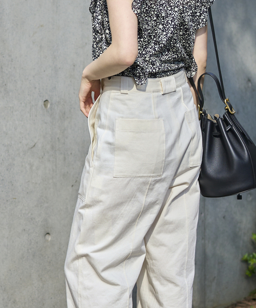 Noble(ノーブル)の「コットンワークパンツ(チノパンツ・レディース・カーキ/ホワイト系その他・38/36)」の3枚目の写真