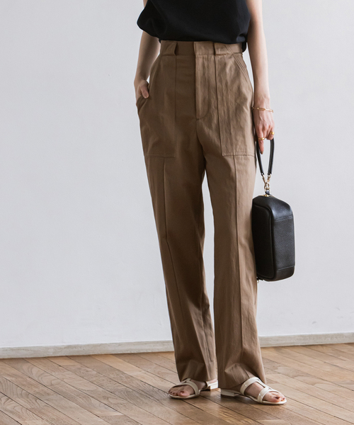 Noble(ノーブル)の「コットンワークパンツ(チノパンツ・レディース・カーキ/ホワイト系その他・38/36)」の18枚目の写真