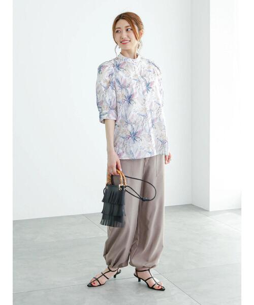 Te chichi（テチチ）の「麻調裾ドロストパラシュートカーゴパンツ（カーゴパンツ・レディース・モカ/オフホワイト/ネイビー・ﾌﾘ-）」の20枚目の写真