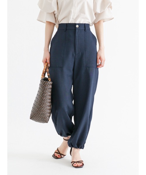 Te chichi（テチチ）の「麻調裾ドロストパラシュートカーゴパンツ（カーゴパンツ・レディース・モカ/オフホワイト/ネイビー・ﾌﾘ-）」の12枚目の写真